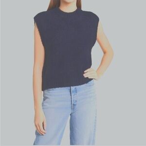 Madewell Black Boucle Sweater Vest